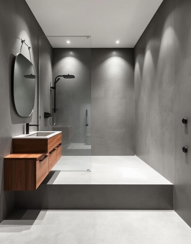 Baño estilo Microcemento
